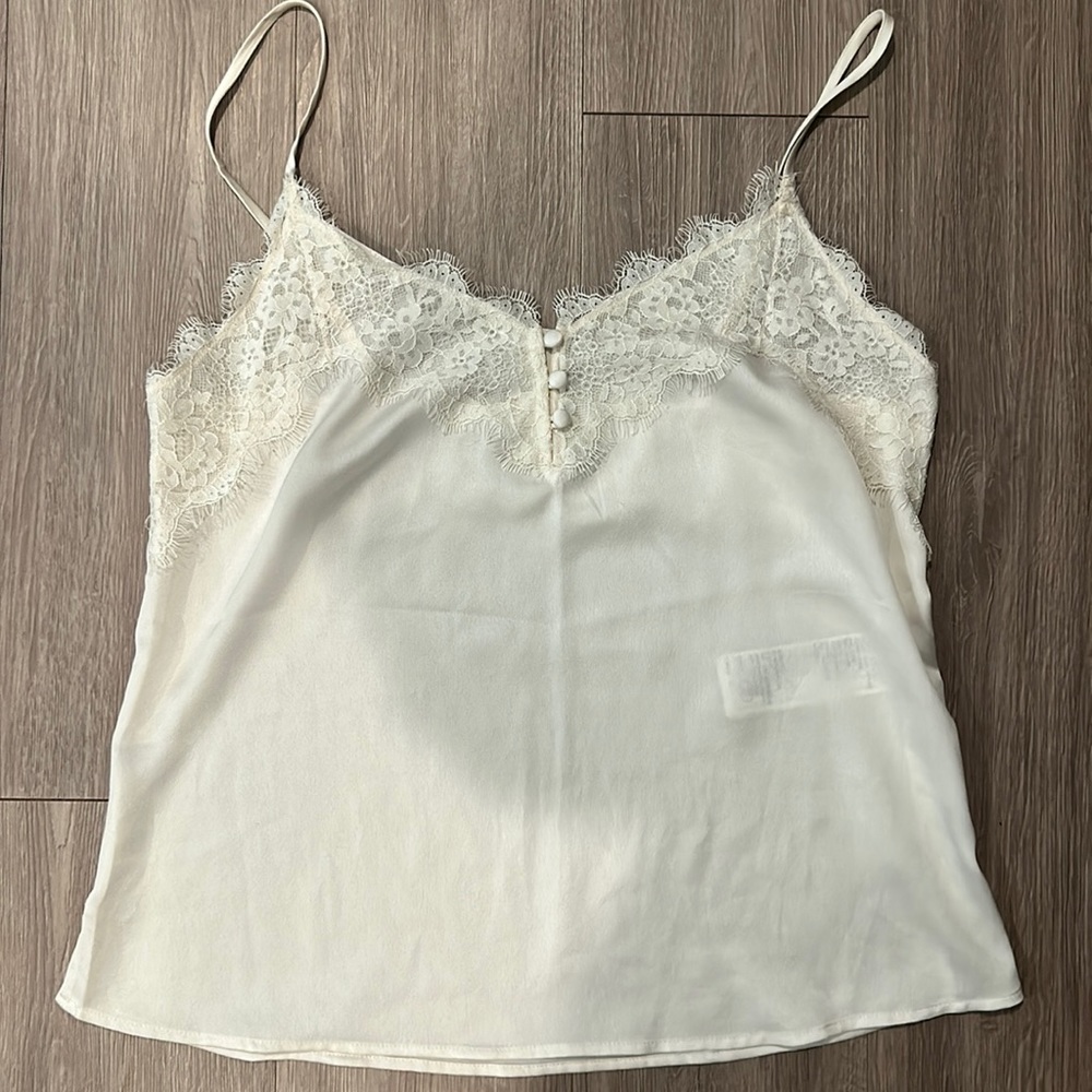 Abercrombie Silky White/Cream Lace Camisole